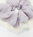 Chloé Lace-trimmed floral silk jacquard scrunchie