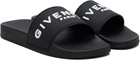 Givenchy Black Flat Pool Slides