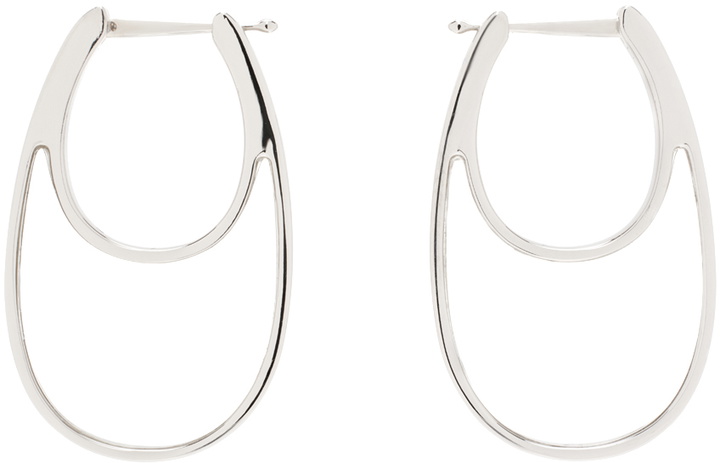 Photo: Coperni Transparent & Silver Medium Swipe Earrings