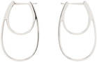 Coperni Transparent & Silver Medium Swipe Earrings