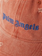 Palm Angels - Distressed Logo-Embroidered Cotton-Twill Baseball Cap