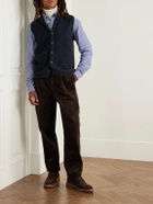 Inis Meáin - Breidin Merino Wool and Cashmere-Blend Gilet - Blue
