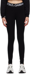 Dolce & Gabbana Black Elasticized Waistband Leggings