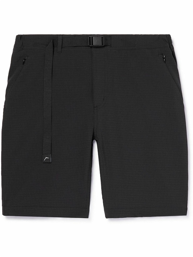 Photo: CAYL - Flow Straight-Leg Belted Logo-Print Ripstop Shorts - Black
