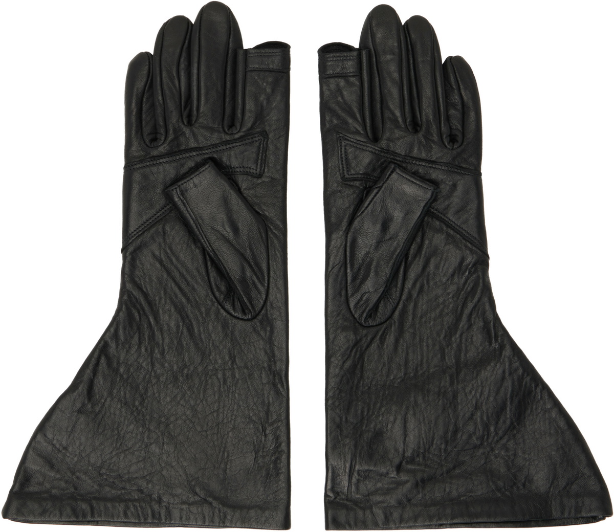 Rick Owens Black Tower Flared Gloves