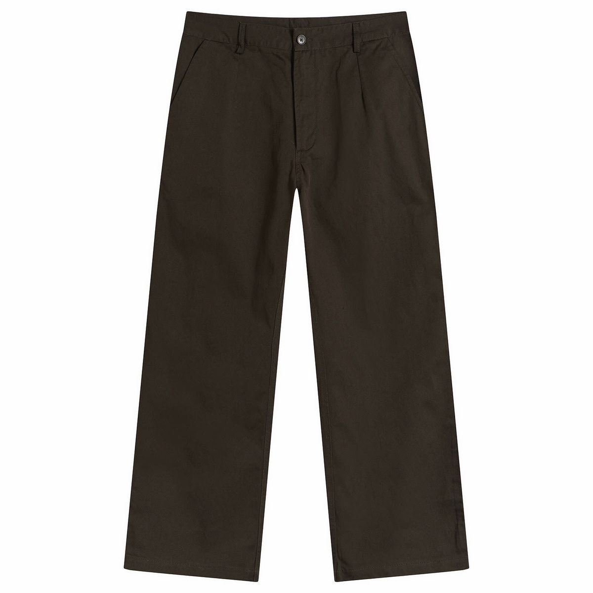 Universal Works Men's Twill Dizzy Trousers in Brown
