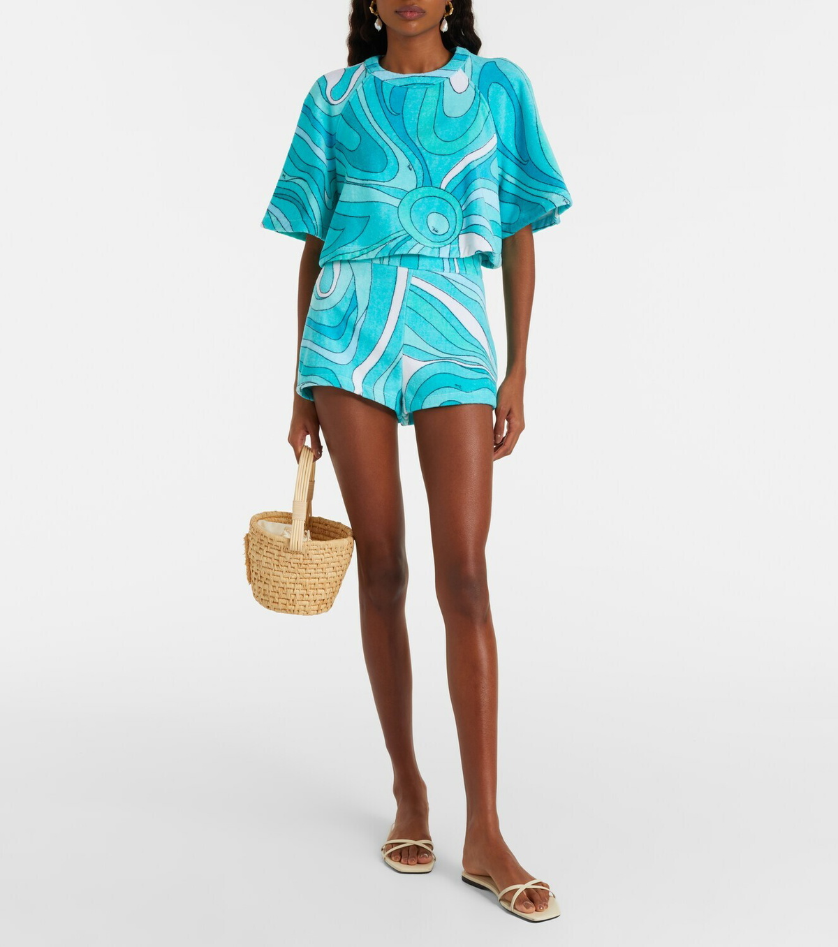Pucci Iride cotton terry shorts
