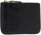 COMME des GARÇONS WALLETS Black Embossed Pouch