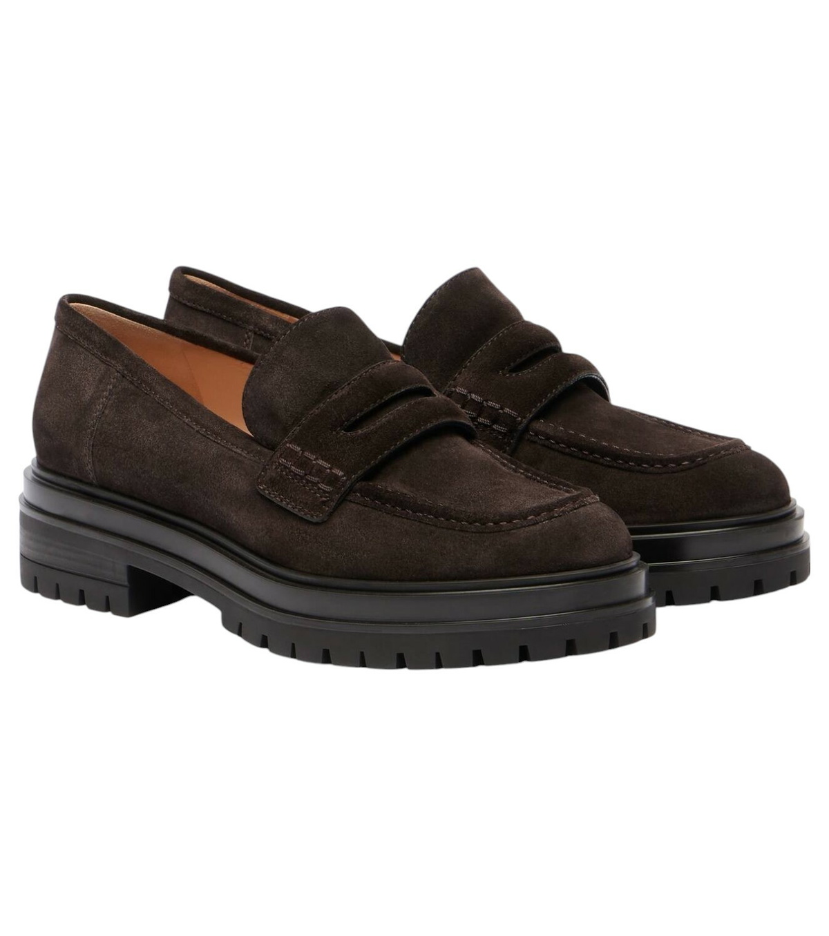 Gianvito Rossi Giorgia suede penny loafers Gianvito Rossi