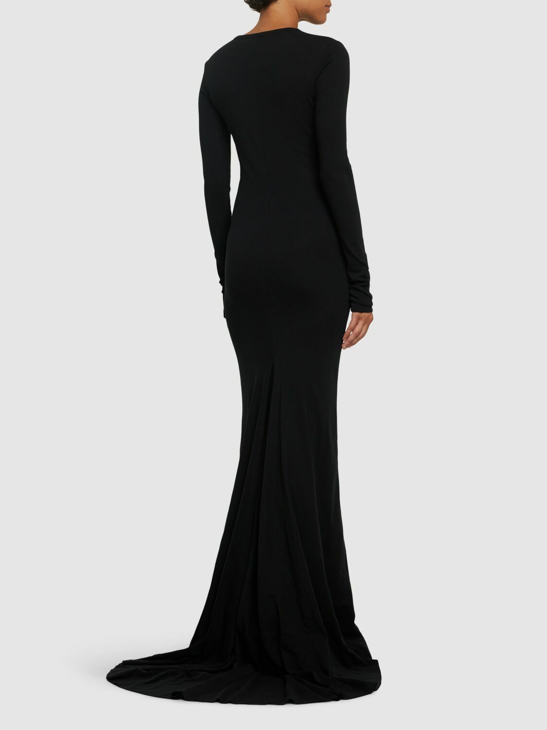 ワンピース Ann Demeulemeester DEMY X-LONG HIGH SLIT LONG SLEEVE DRESS Ann Demeulemeester Black Long Sleeve High Slit Dress 8 NWTs