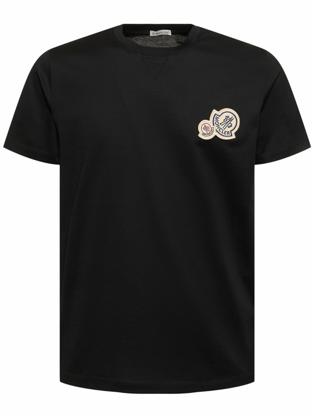 Photo: MONCLER Double Logo Cotton T-shirt