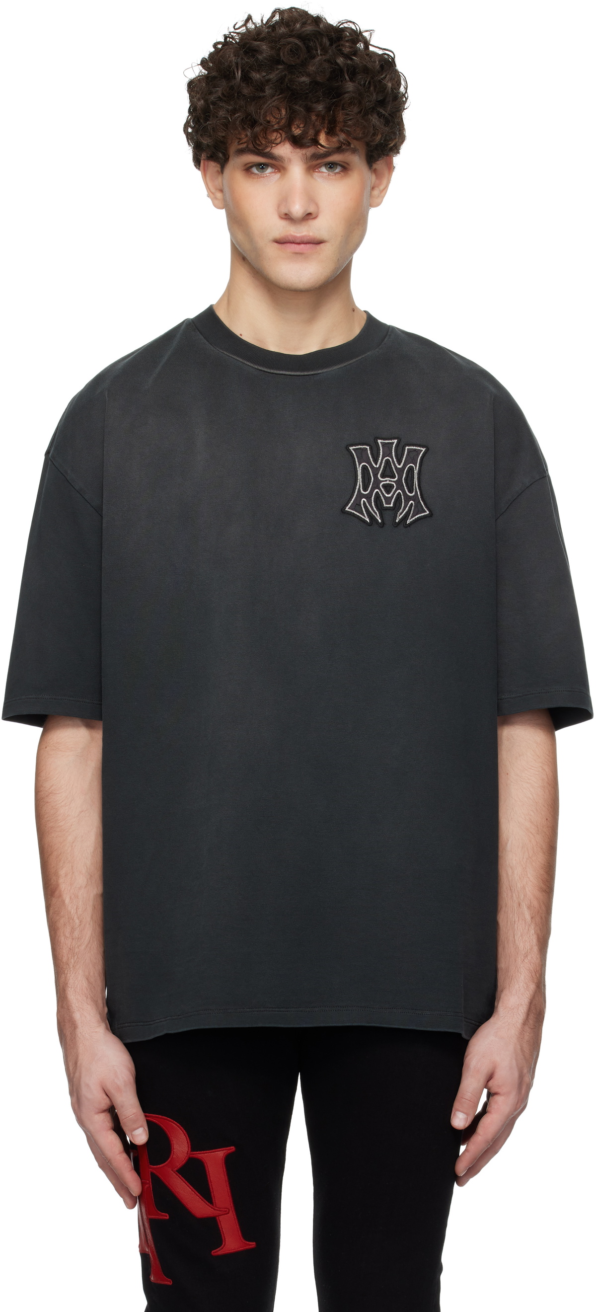 【関税送負担なし】AMIRI HOLLYWOOD オーバーサイズTシャツ AMIRI Hollywood T-shirt | Black | FARFETCH