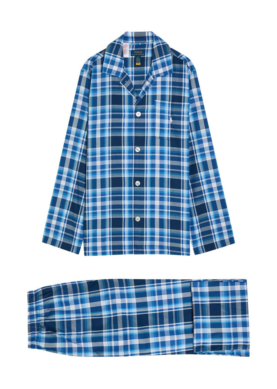 Polo Ralph Lauren Logo-embroidered Checked Cotton Pyjama set Multicoloured 1