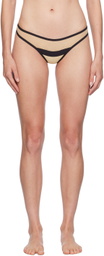 Yasmine Eslami Black & Tan Serena Thong