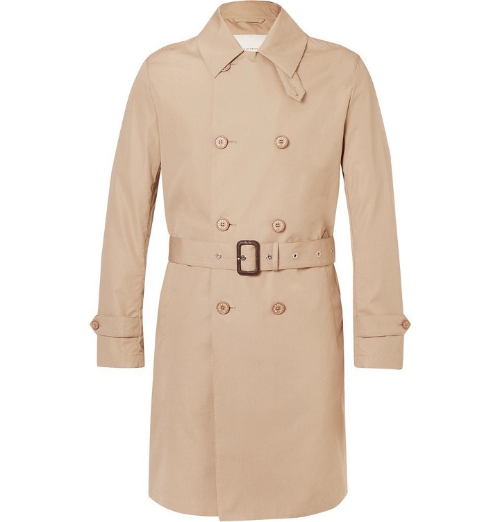 Photo: Mackintosh - Slim-Fit Belted Bonded-Cotton Raincoat - Men - Beige