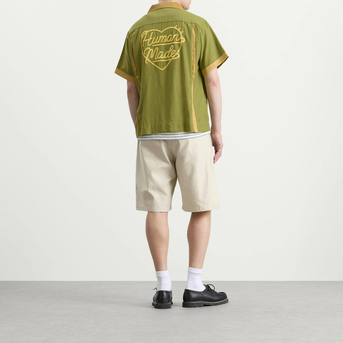 Human Made Men's Chain Stitched Bowling Shirt in Green