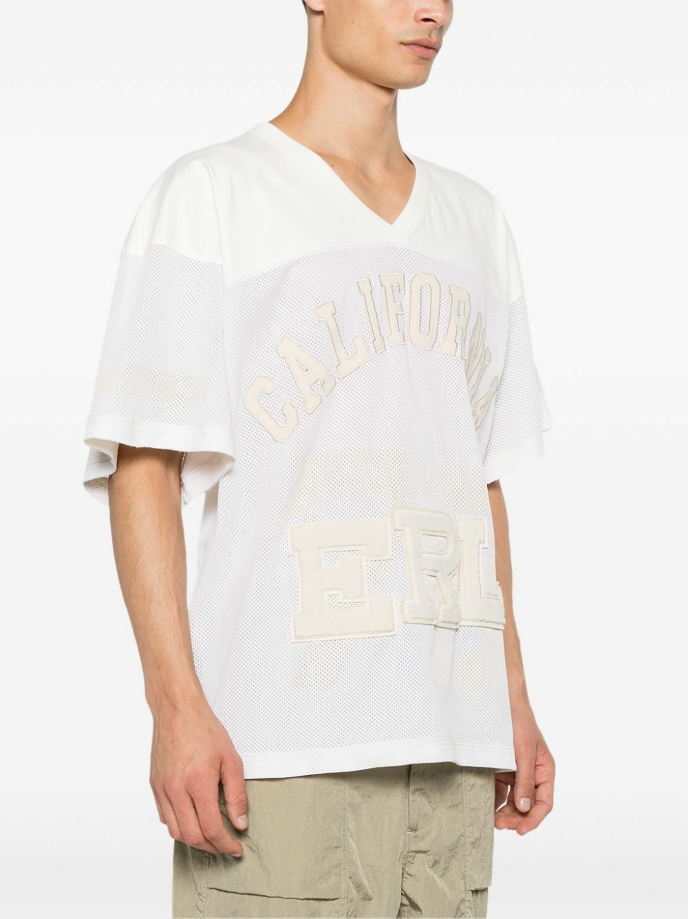 ERL White Logo-Appliqué T-Shirt