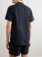 La Paz - Silveira Convertible-Collar Linen Shirt - Blue