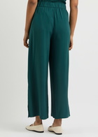 Eileen Fisher Straight-leg Silk Trousers Teal