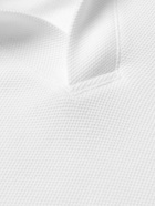 FRAME - Cotton-Piqué Polo Shirt - White