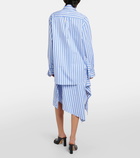 JW Anderson Striped peplum cotton shirt