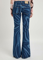 Pucci Wave-printed Flared-leg Jeans Denim