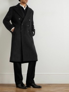 Nili Lotan - Bennett Double-Breasted Brushed-Wool Coat - Black