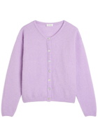 American Vintage Vitow Brushed Alpaca and Wool-blend Cardigan Light Purple