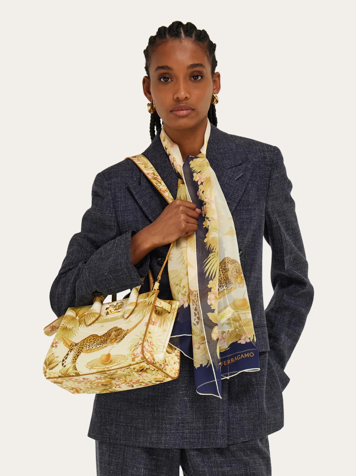 Ferragamo Womens New Ferragamo Studio Soft bag (M) in Multicolor