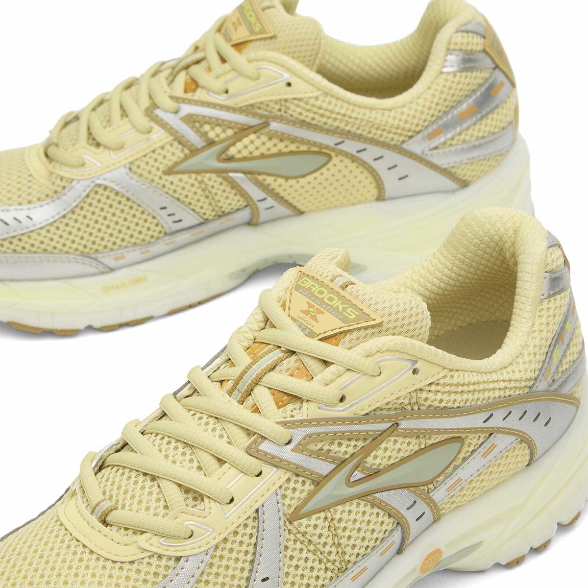 Brooks Men's Adrenaline GTS 10 Sneaker in Dusty Yellow/Neo Yellow/Grey