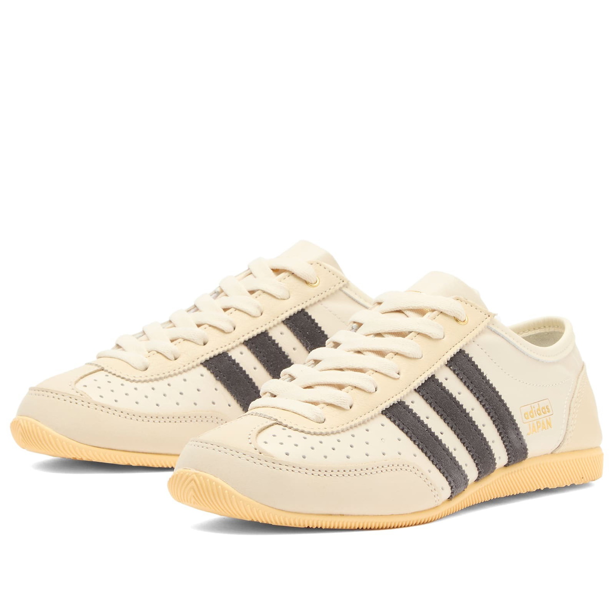 Adidas Women's Japan Decon Sneakers in Cream White/Utility Black/Orange Tint