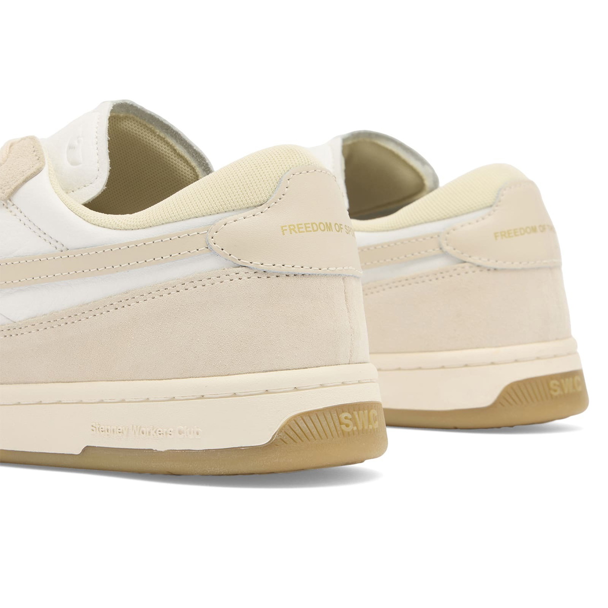 Stepney Workers Club Men's Casson S-Strike Leather Suede Sneaker in White