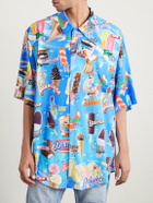 Balenciaga - Sweet Treat Minimal Oversized Printed Poplin Shirt - Blue