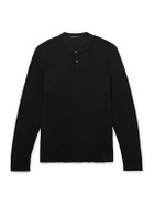 James Perse - Cotton-Jersey Henley Shirt - Black