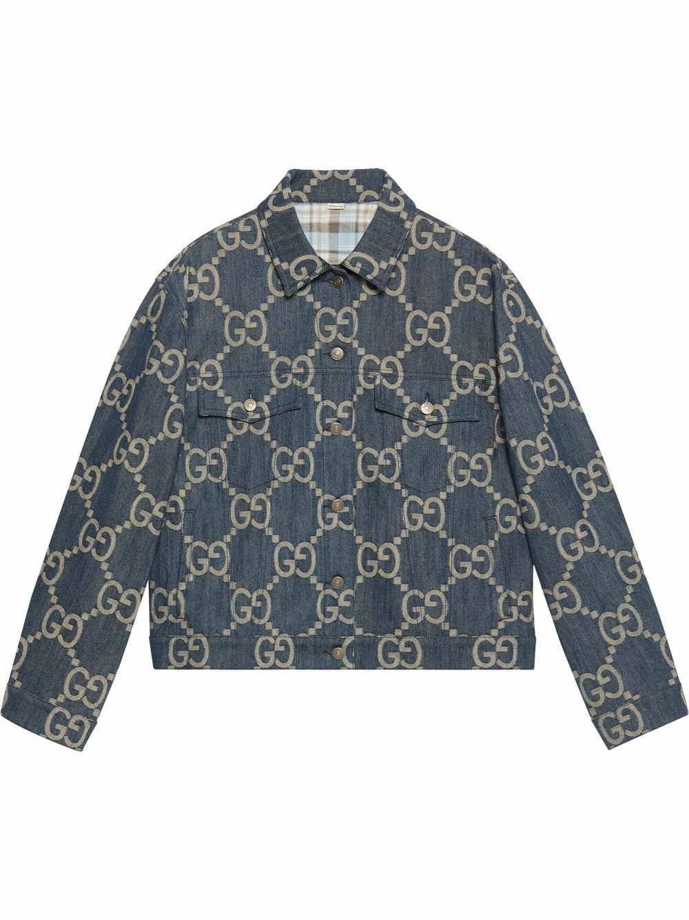 GG jacquard denim shirt