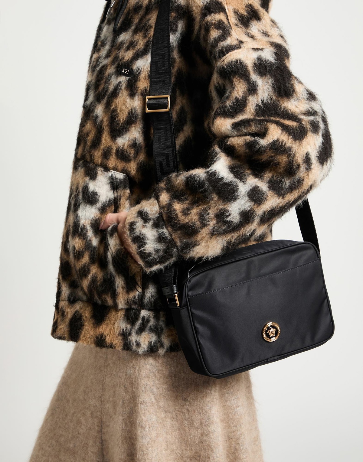 Versace Womens Cross-body bag in Black