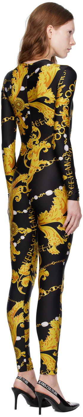 Versace Jeans Couture Black Chain Couture Jumpsuit