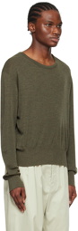 LEMAIRE Khaki Dropped Shoulder Sweater