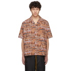 Rhude Orange Horses Printed Shirt