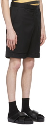 Cornerstone Black Wool Shorts