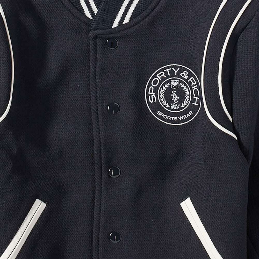 logo embroidered varsity jacket, Sporty & Rich