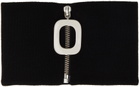 JW Anderson Black Knit Neckband Scarf