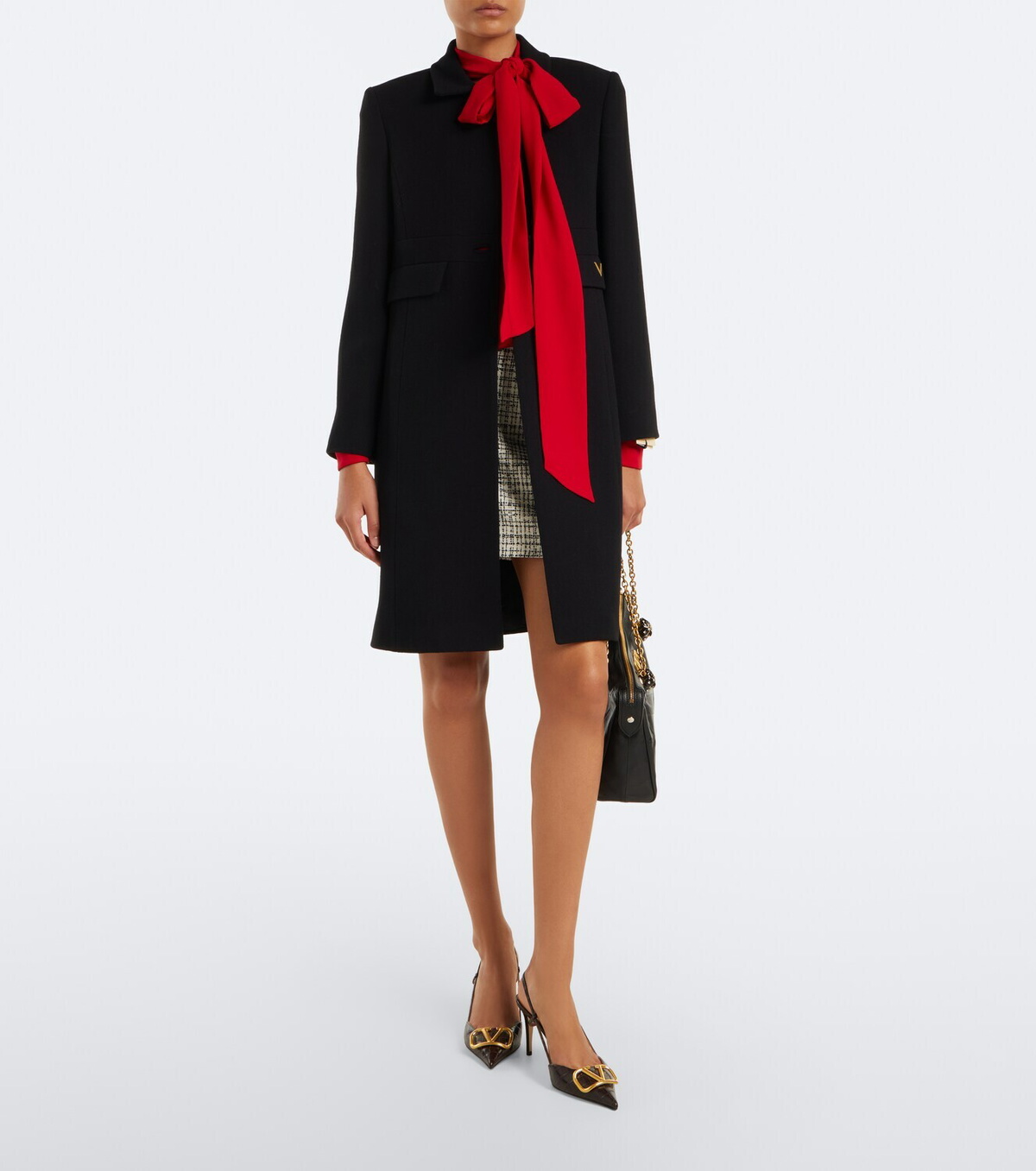 Valentino VGold virgin wool crêpe coat