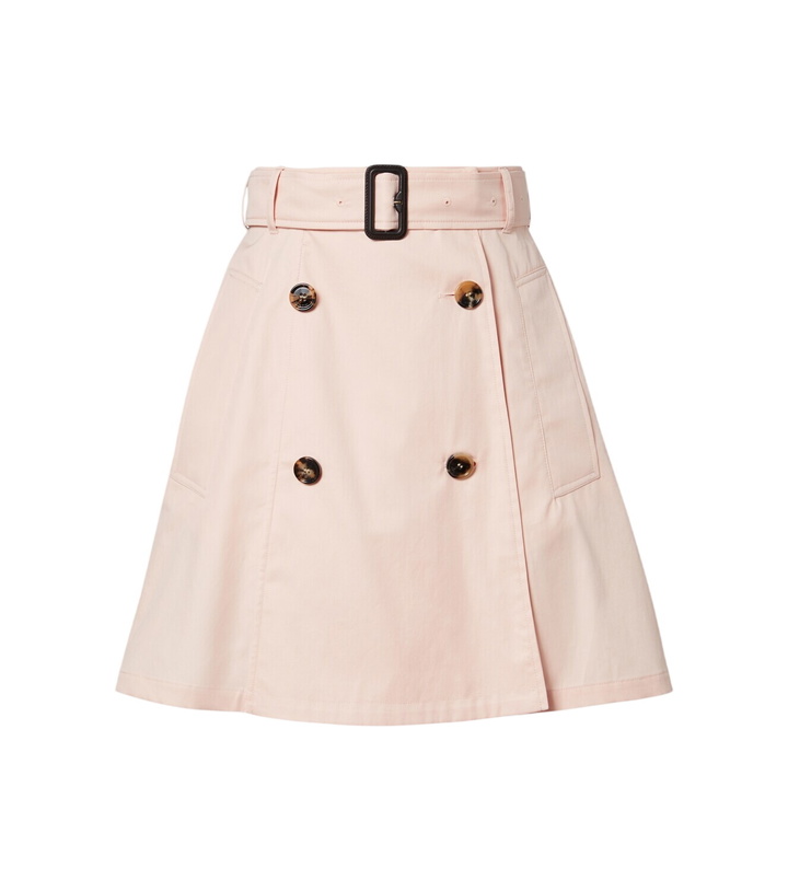 Photo: Burberry Josselyn belted cotton miniskirt