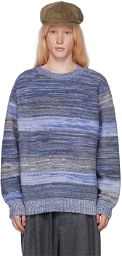 The Elder Statesman SSENSE Exclusive Blue Cosmic Sweater