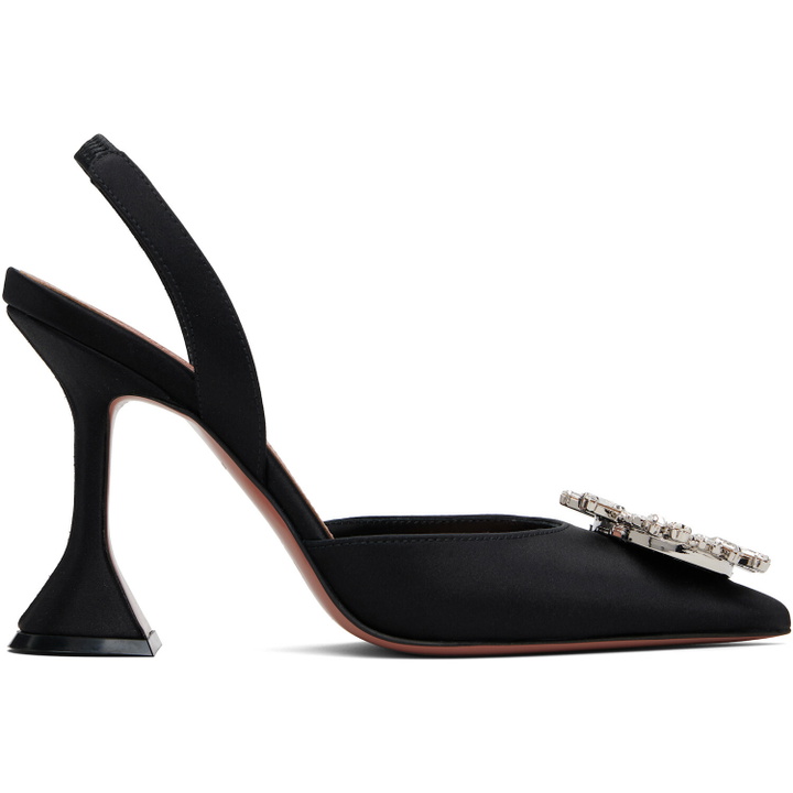 Photo: Amina Muaddi Black Begum Sling 95 Heels