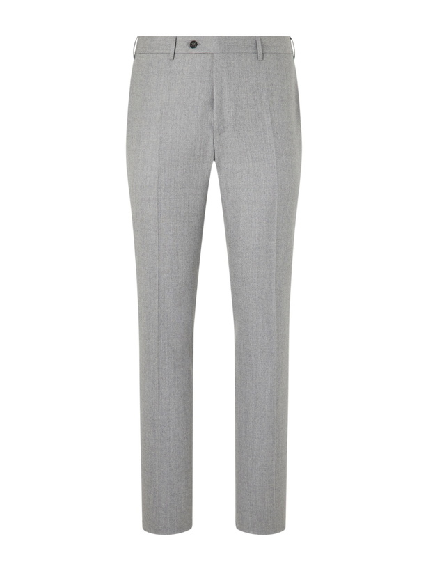 Photo: Canali - Straight-Leg Wool-Flannel Suit Trousers - Gray