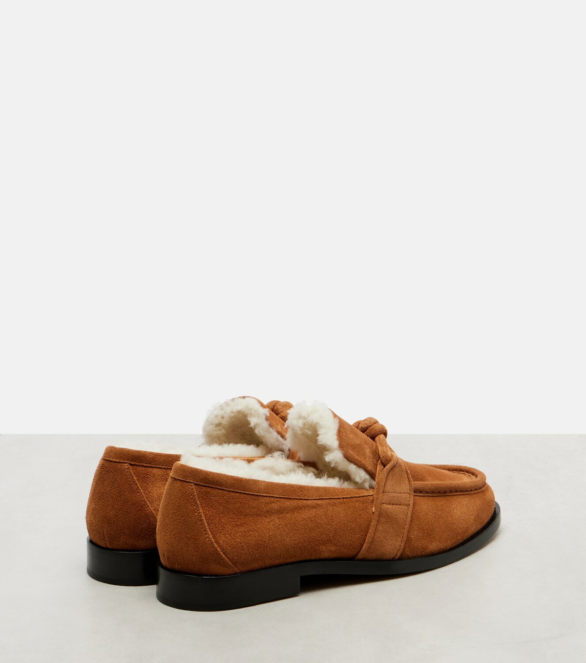 Bottega Veneta Astaire shearling-lined suede loafers