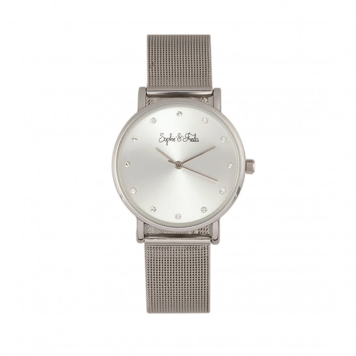 Photo: Sophie And Freda Savannah Crystal Silver Dial Ladies Watch SF4201