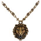 Gucci Gold Lion Head Necklace